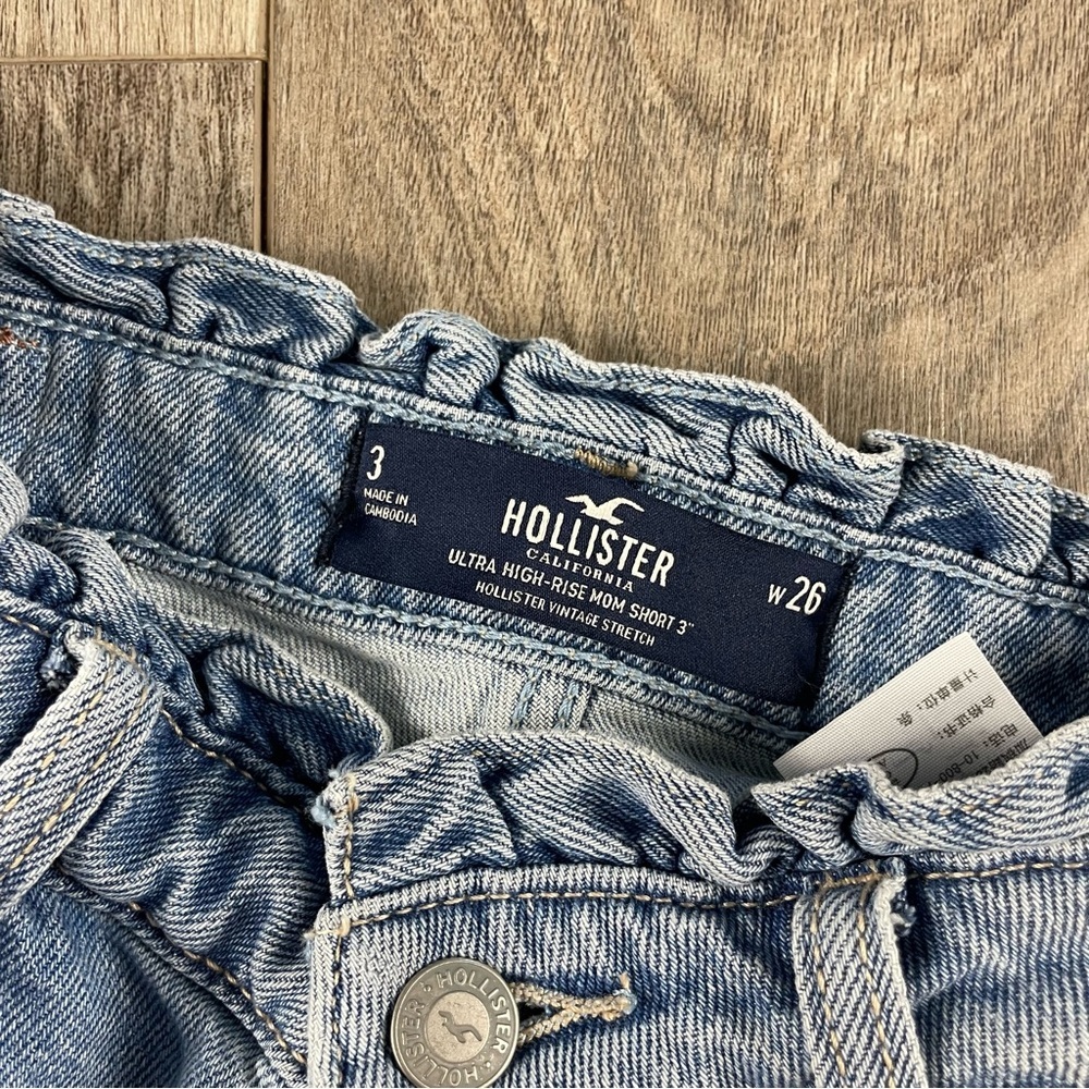 Hollister Ultra High Rise Mom Shorts Vintage Stretch 3" New - Picture 4 of 9